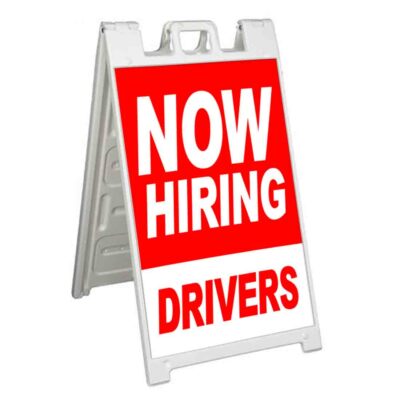 NOW HIRING DRIVERS Signicade 24x36 Aframe Sidewalk Sign Banner Decal JOBS