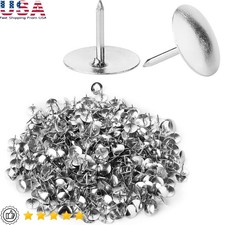 500 Flat Push Pins Silver Thumb Tacks Durable Office Classroom Pinning Supplies