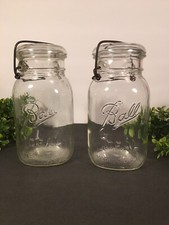 vintage mason jar ball ideal made in the USA Set Of 2