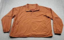 Cabelas 1/2 Zip Convertible Pullover Mens 2XL Regular Orange Zip Off Sleeves