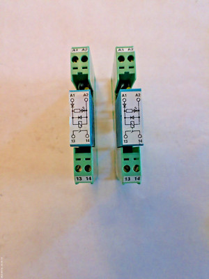 (2) PHOENIX CONTACT EMG10-REL/KSR-G24/1-LCU RELAY 24V