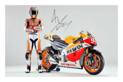 Marc Marquez Signed A4 Photo Print Autograph MotoGP | eBay