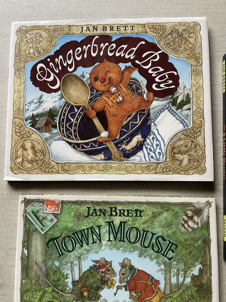 Lot 3 Books Hard Cover Jan Brett Gingerbread Baby 3 Little Dassies Town Country