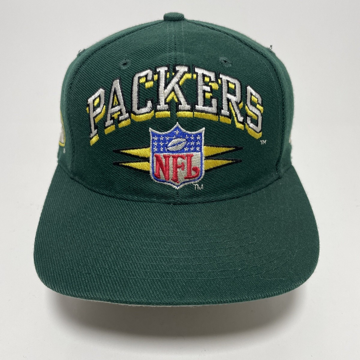 Vintage Green Bay Packers Hat Snapback Logo Athletic Pro