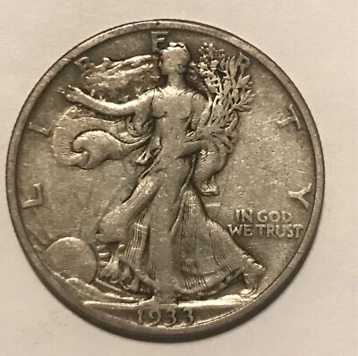 1933-s Walking Liberty half dollar, VF, scarce date | eBay