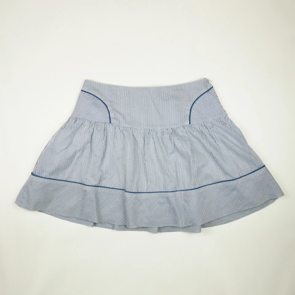 NAF NAF Azul Blanco Rayas Años 2000 Y2k Mini Patrón Completo Verano Falda Pequeña 10 Foto 2 de 4