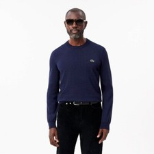 Lacoste Men Pullover Crewneck Wool/Polyester Blend Art. AH3225 - 4 Colors