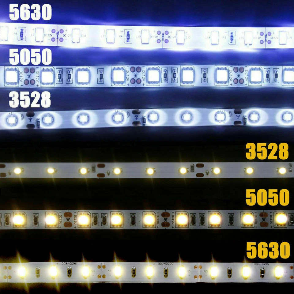 5M 300 LED Strip Lights 3528 5050 SMD RGB Ribbon Tape Roll Waterproof DC 12V  - Image 4 of 4