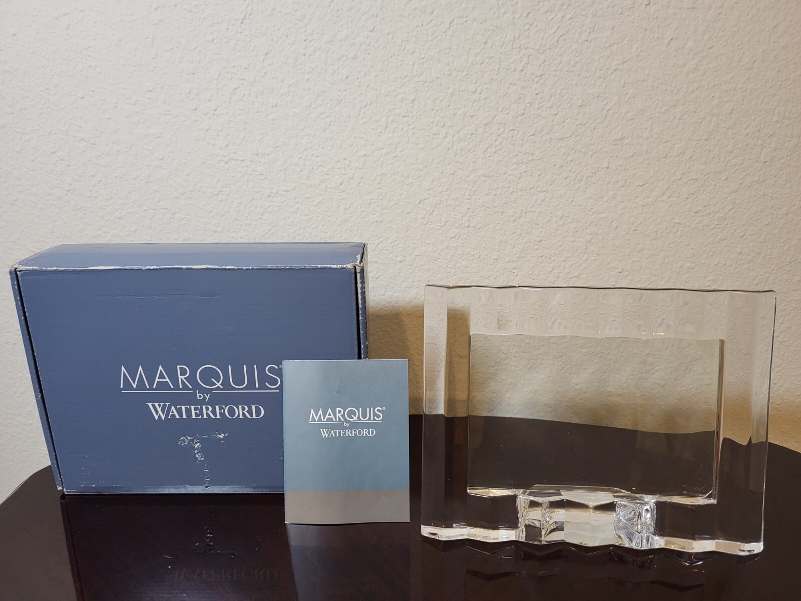 Marquis by Waterford Lead Crystal Photo Frame 4x6 Picture Modern 147629