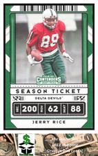 2020 Panini Contenders Draft #49 Jerry Rice - Mississippi State Delta Devils