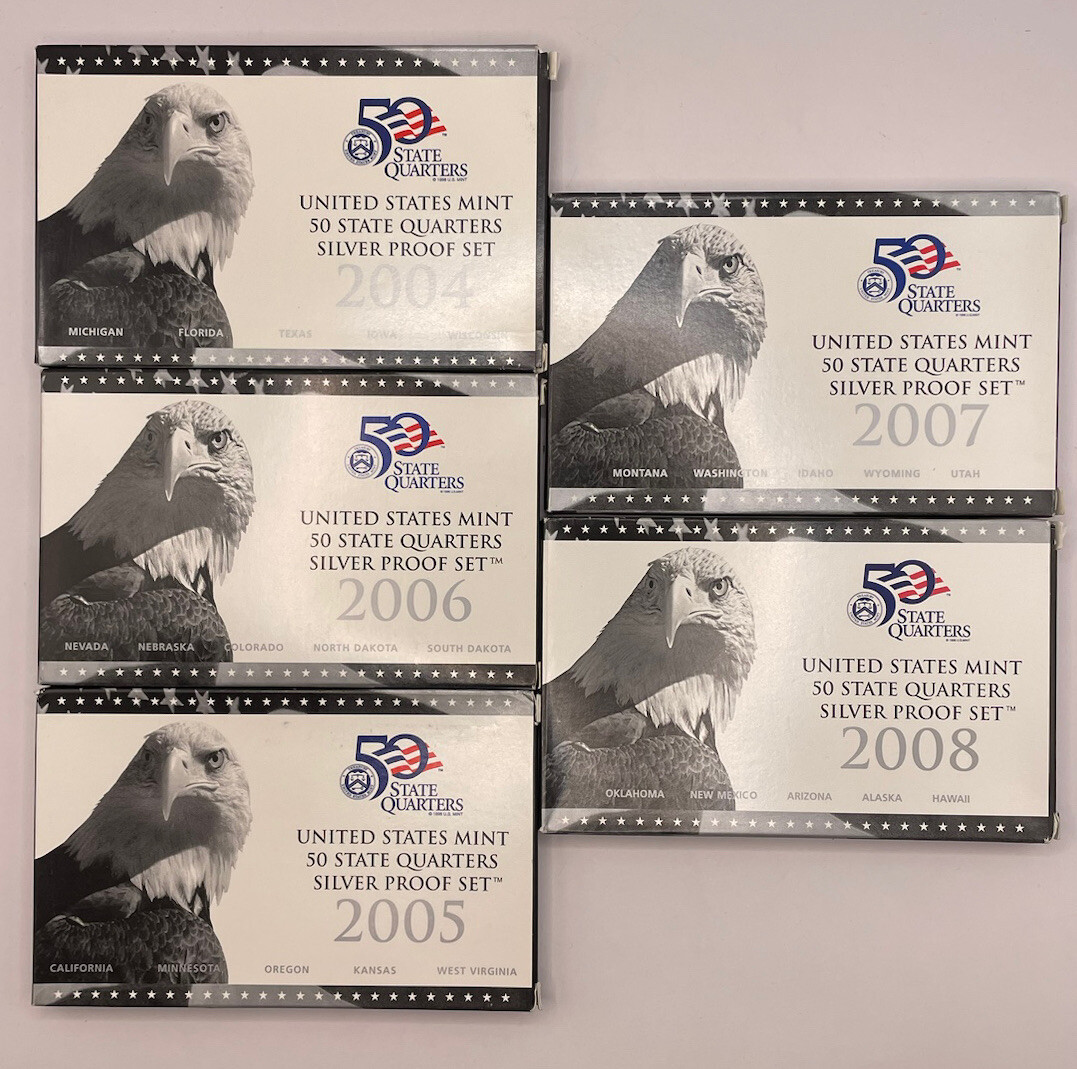 コレクション US Quarters Proof Set 2005 2008-20012 2005 S United States Mint 