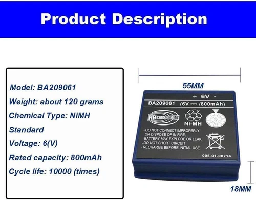 Batería recargable 10 piezas BA209061 para batería NiMH de control remoto HBC BA209061 - Imagen 3 de 5