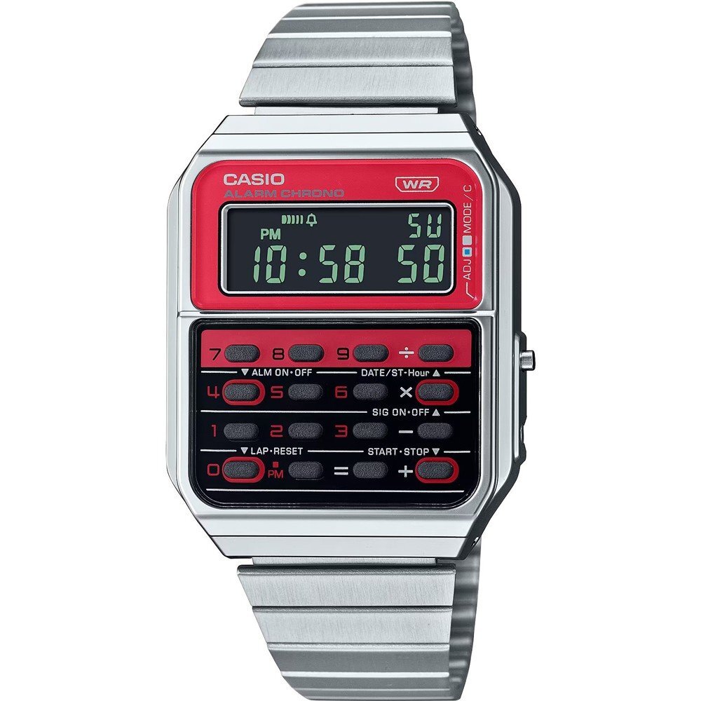 Casio Silver Unisexs Digital Watch Casio Collection Vintage CA-500WE-4BEF