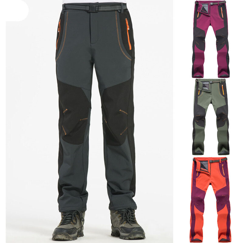 Herren Wanderhose Softshell - Wasserdicht, Winddicht, Warm Gefüttert, Für Ski, Snowboard, Trekking & Outdoor