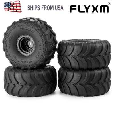 FLYXM Beadlock Wheel Huge Tire Monster Truck Tire for 1/18 TRX4MT FMS FCX24 1/24