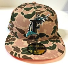 Florida Marlins MLB NE Cooperstown Duck Camo World Series Fitted Hat