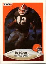 1990 Fleer #53 Tim Manoa Right edge of A in AFC logo aligned with blue