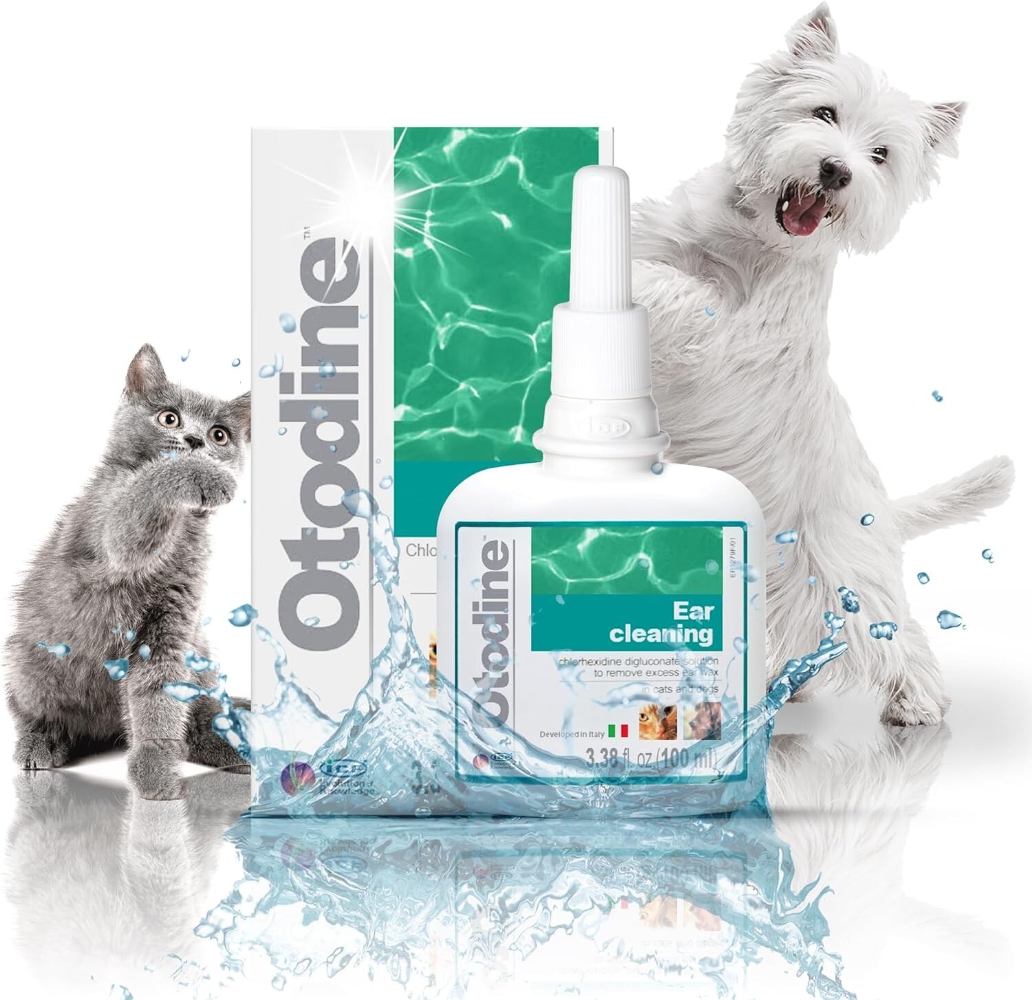 Otodine Ear Cleaner Antibacterial Solution For Pet Dog Cat 100ml eBay