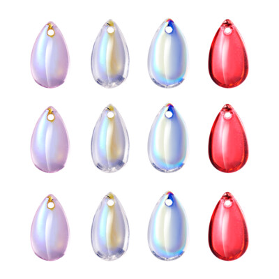 100 Stck. Wassertropfen Glasperlen Bunt Gemischte Farben Lose Pony Perlen 14x8 mm