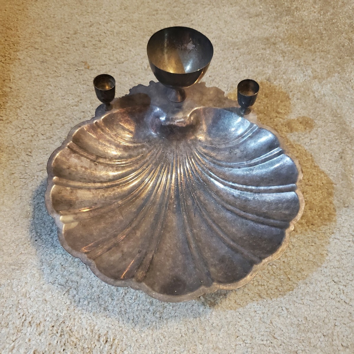 F.B. ROGERS Silver Co Shell Silverplate Bowl #1828 Serving Platter