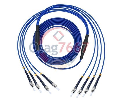 Armored Fiber Patch Cord SM 4   Fiber Optic Cable  -  UPC 4 Cores 5M #W5