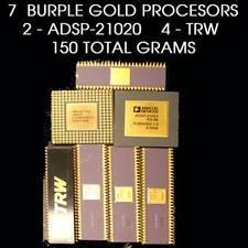 Scrap 7 purple gold processors. Material weight is 150 grams.