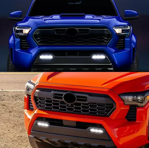 For 2024 2025 Toyota Tacoma LED Fog Light Kit with Amber LED Signal Light Clear Lens Wires Switch Relay