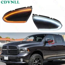 For Dodge Ram 1500 2500 Switchback LED Side Mirror Turn Signal Light Puddle Lamp