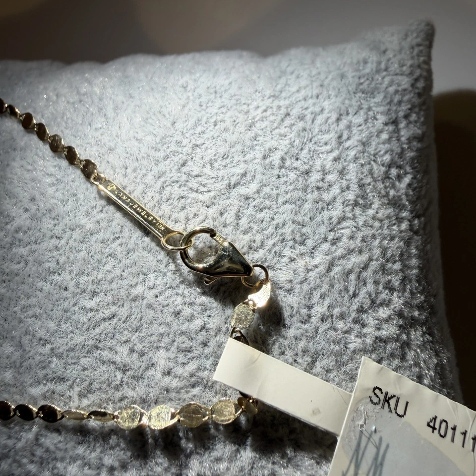 LANA 珠宝 14k 黄金钻石镶嵌手链“N” — 第 3/4 张图片