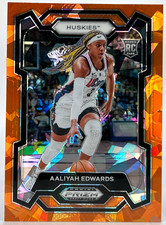 AALIYAH EDWARDS 2024 Prizm Draft Picks Basketball Orange Ice Rookie RC