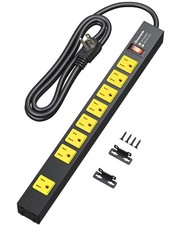 DEWENWILS Industrial Power Strip 8 Outlet Heavy Duty 600J Surge Protector Metal