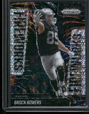 2025 Panini Prizm #11 Brock Bowers Fireworks No Huddle