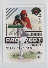 2024 Panini Prospect Edition Ticket Stub 35/44 Clark Candiotti #85 8d2