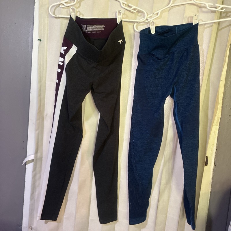 2 Pairs Of Victoria Pink Pants Size XS Black And Pink, Dark Blue Skinny Legs