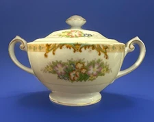 "Diamond" Hand Painted Sugar Bowl That Was Made In Japan Vintage.