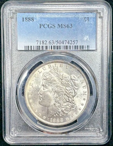 1888 PCGS MS63 Morgan Silver $1