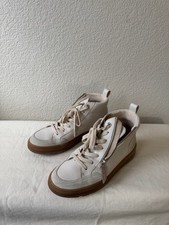 Paul Green Soft Leather Sully Hi-Tops W's size 9 Off-White Excellent Cond.