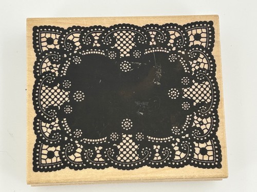 Stampendous K5325 Lace Frame Wood Mounted Rubber Stamp Card Making