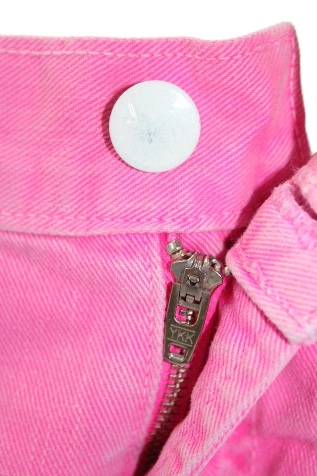 Mini pantalones cortos de mezclilla rosa talla 26 marca J Distress de tiro medio Foto 4 de 4