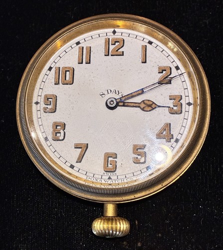 Doxa Watch Company Swiss 8 Day Clock for Travel or in Car Dash
