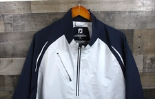 FootJoy DryJoys Select Jacket Mens XL Gray Navy Golf Rain Pullover Windbreaker