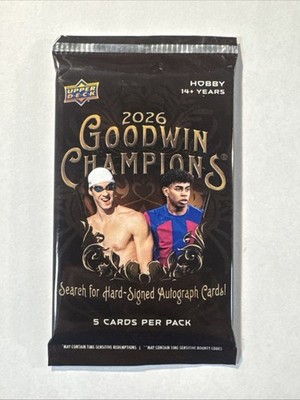 Upper Deck 2026 Goodwin Champions Factory Sealed Hobby Pack From Box - Jordan?