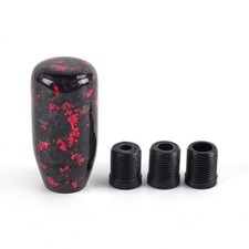 Forged Universal Blackred Carbon Fiber Manual Car Gear Shift Knob Lever Shifter Forged Universal Blackred Carbon Fiber Manual Car Gear Shift Knob Lever Shifter