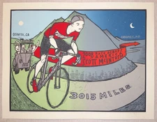 2008 Scott McIntosh - Bicycle Race Across America Poster s/n by Jay Ryan