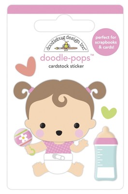 6er Pack Doodlebug Doodle-Pops 3D Aufkleber-Sweet Girl, Konvolut Freude DP6768