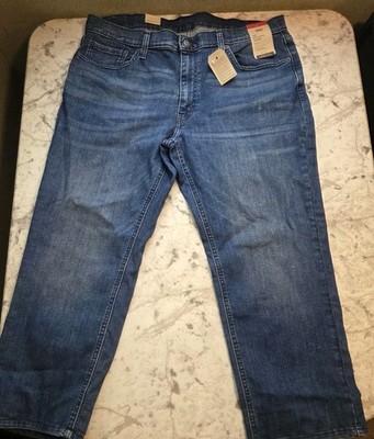 Levis Mens Jeans 541 Athletic Taper Leg Distressed 36x32 HEMMED Measures 36x25