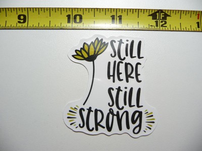 STILL HERE STILL STRONG DECAL STICKER MOTIVATIONAL POSITIVE ATTITUDE MOTIVATE