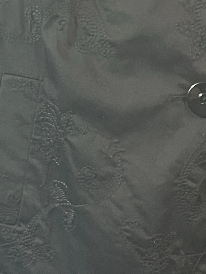 e.col.o.gie Women's Dress Jacket Blazer 1X Embroidered Two-Lined Black - Imagem 3 de 4