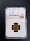 1913-D 1C Lincoln Wheat Cent NGC VF 25 BN
