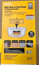 KATA 4 Hole Saw 4-1/4 in Silicone Dust Bowl recessed lights Sheetrock